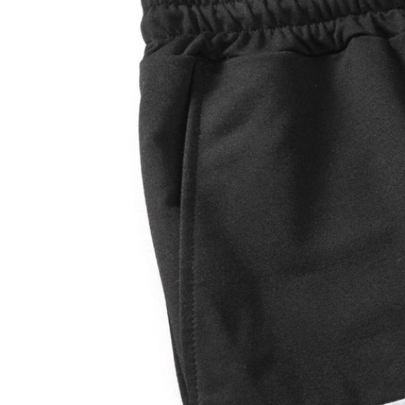 Black Casual Men's Color Block Shorts - Picture 4 of 6